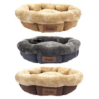 Crufts faux suede ring pet bed