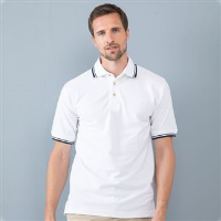Double tipped collar and cuff polo shirt