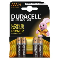Duracell Plus Power AAA batteries 4-pack