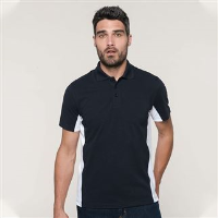 Flags short sleeve bi-colour polo shirt