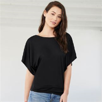 Flowy draped sleeve dolman t-shirt