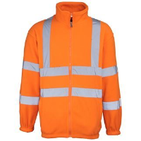 High visibility full zip fleece