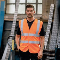 Hi-vis flame-retardant anti-static waistcoat (HVW100ASFR)