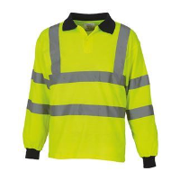 Hi-vis long sleeve polo (HVJ310)