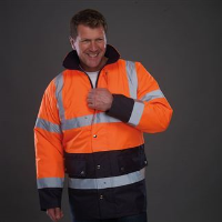 Hi-vis two-tone motorway jacket (HVP302)