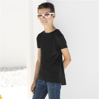 Kids longline T with dipped hem