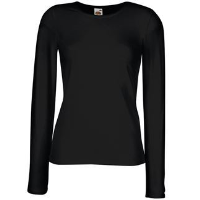 Lady-fit crew neck long sleeve tee