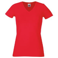 Lady-fit v-neck tee