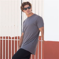 Longline t-shirt with dipped hem