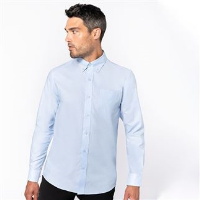 Long-sleeved easycare Oxford shirt