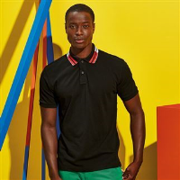 Men's two colour tipped polo