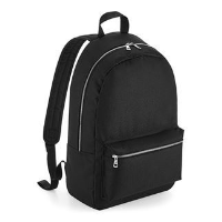 Metallic zip backpack