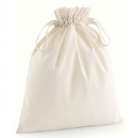 Organic cotton drawcord bag