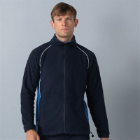 Piped microfleece jacket