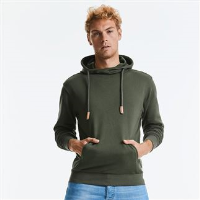 Pure organic high collar hooded sweatshirt