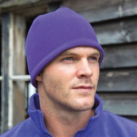 Reversible fleece skull hat