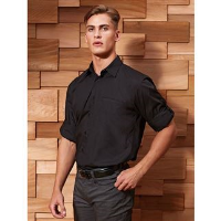 Roll sleeve poplin shirt