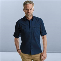 Roll-sleeve shirt long sleeve