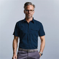 Roll-sleeve shirt short sleeve