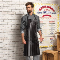 Striped bib apron