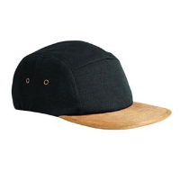 Suede peak 5-panel cap