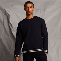 Sweatshirt with striped cuffs