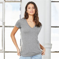 Triblend deep v-neck t-shirt