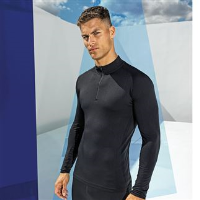 TriDri&#174; Seamless '3D fit' multi-sport performance zip top