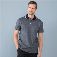 Two-tone piqu&#233; tipped polo