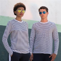 Unisex long-sleeved striped T