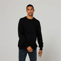 Unisex raw-seam crew pullover