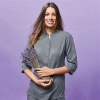 Verbena 'linen look' button-up beauty tunic