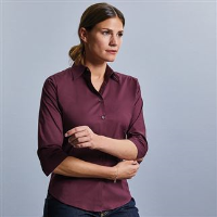 Women's &#190; sleeve easycare fitted shirt