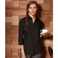 Women's &#190; sleeve poplin blouse
