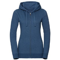 Women's authentic melange zipped hood sweatshirt