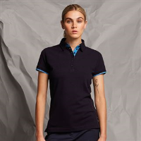 Women's contrast piqu&#233; polo shirt