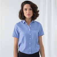 Women's gingham Pufy wicking short sleeve shirt