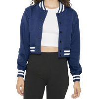 Women's heavy terry cropped club jacket (HVT3529W)