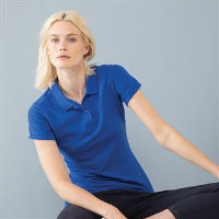 Women's micro-fine piqu&#233; polo shirt