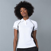 Women's piped performance polo