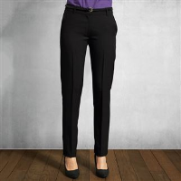 Women's tapered fit polyester trousers