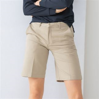 Women's Teflon&#174;-coated flat fronted chino shorts
