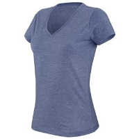 Women's v-neck short sleeve melange t-shirt
