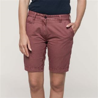 Women's washed effect Bermuda shorts