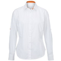 Women's white roll-up sleeve shirt (NF521W)