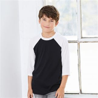 Youth &#190; sleeve baseball tee