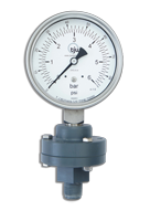 PVC: Diaphragm Gauge with PVC Bolted Seal