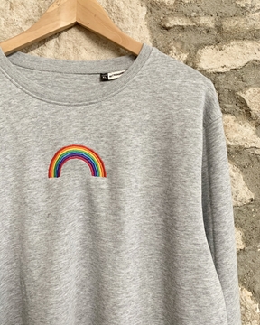 Embroidered Rainbow Organic Sweatshirt