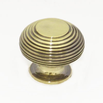 Large Aged Brass Beehive Cupboard Knobs