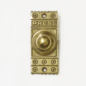 Brass Art Deco Door Bell Push